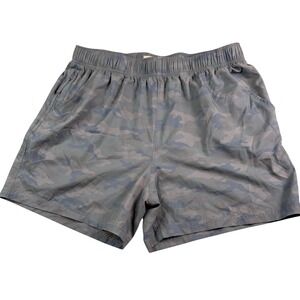 Blue Mountain Camo Athletic Shorts Women's Lightweight Casual Workout Large Size
